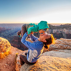 Mother and child at the Grand Canyon. Links to Beneficiary Designations